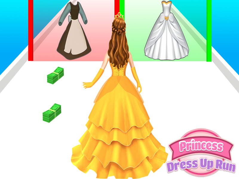 Logħba Princess Dress Up Run onlajn