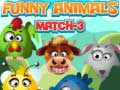 Logħba Annimali Divertenti Match 3 onlajn