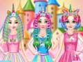 Logħba Saloon tal-Ħarir tal-Prinċipessa Unicorn Rainbow onlajn
