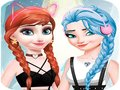 Logħba Il-Libsa u Make-Up ta' Elsa u Anna onlajn