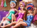 Logħba Super bniet: sauna ħajja veru onlajn