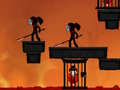 Logħba Gwerer Stickman Ninja HTML5 onlajn