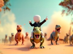 Logħba Stickman: Arena tad-Dinozawri onlajn