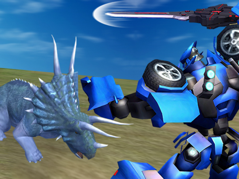 Logħba Jurassic Dinosaur Mech Battle onlajn