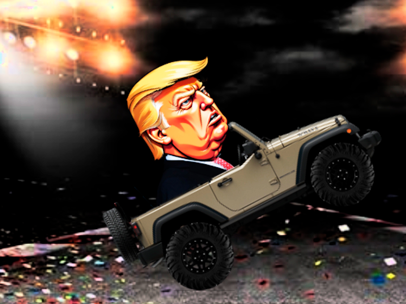 Logħba Trump Wheelie Challenge onlajn