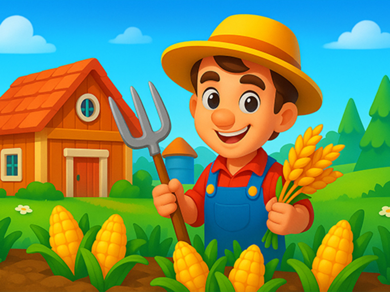 Logħba Family Idle Farm: Ibni u Ħsad onlajn
