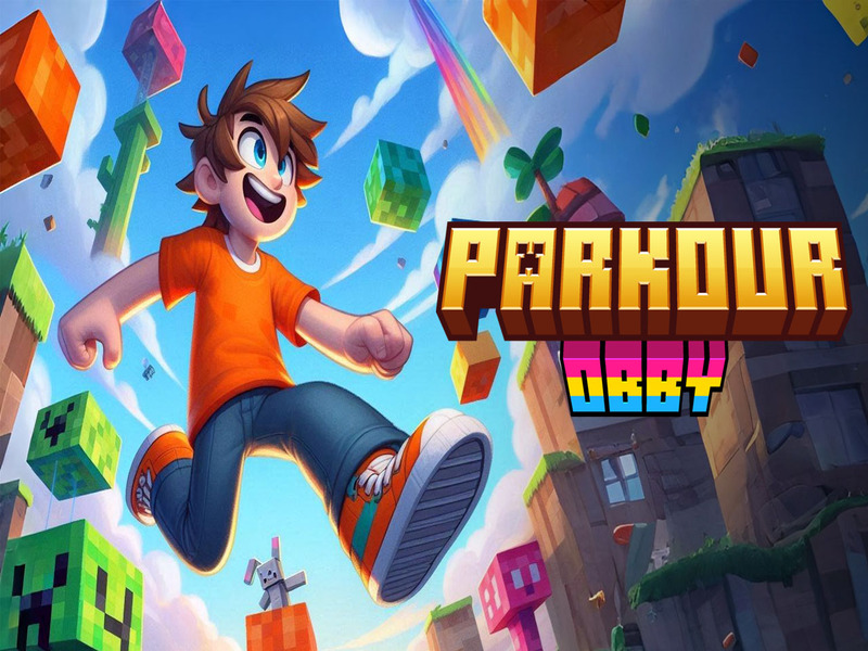 Logħba Parkour obby onlajn