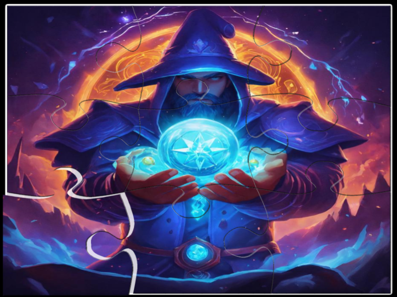 Logħba Puzzle tal-Wizard Jigsaw onlajn