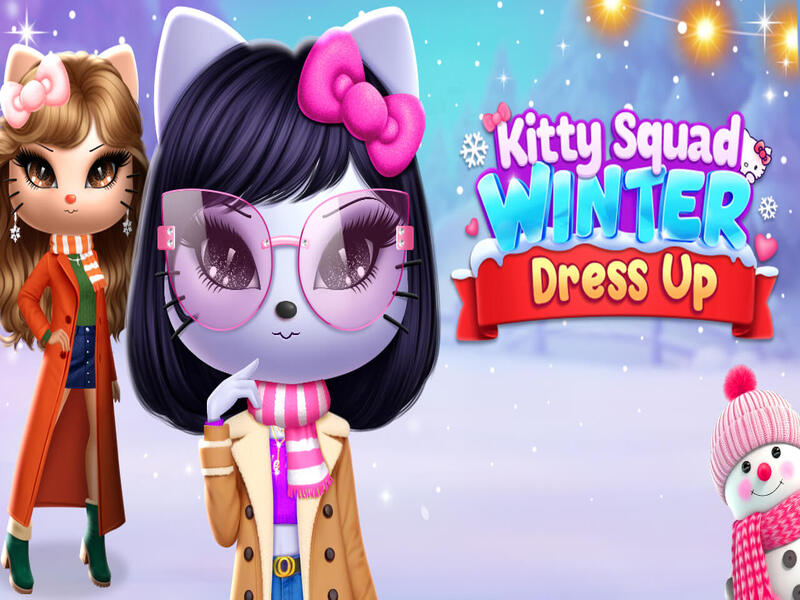 Logħba Kitty Squad Winter Dress Up Up onlajn