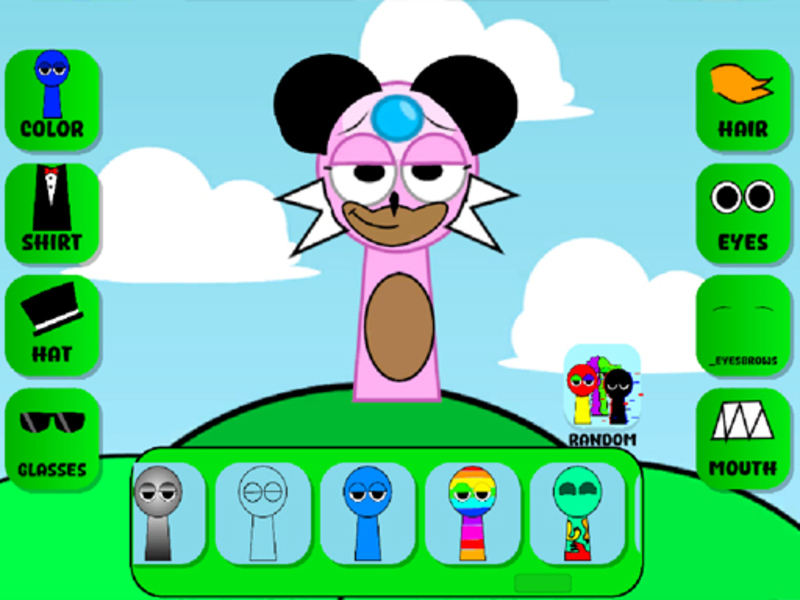 Logħba Sprunki Character Maker OC onlajn