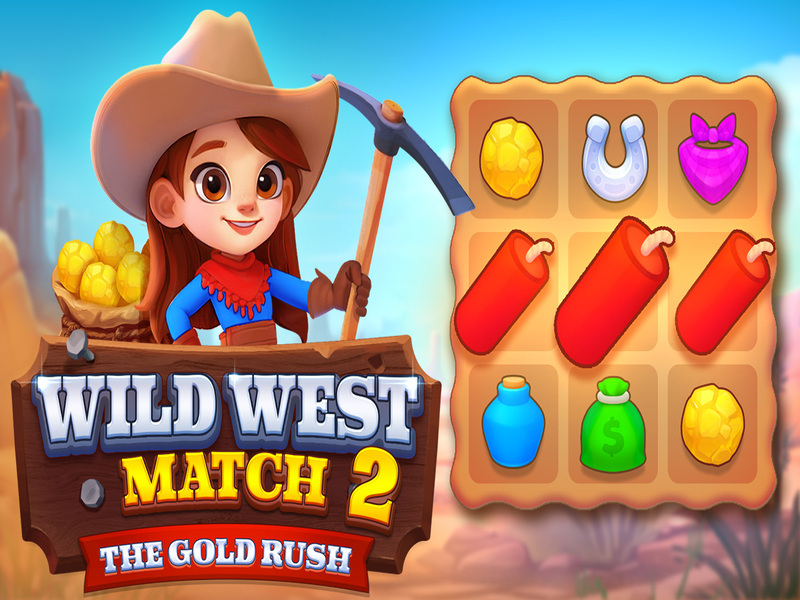 Logħba Wild West Match 2: The Gold Rush onlajn